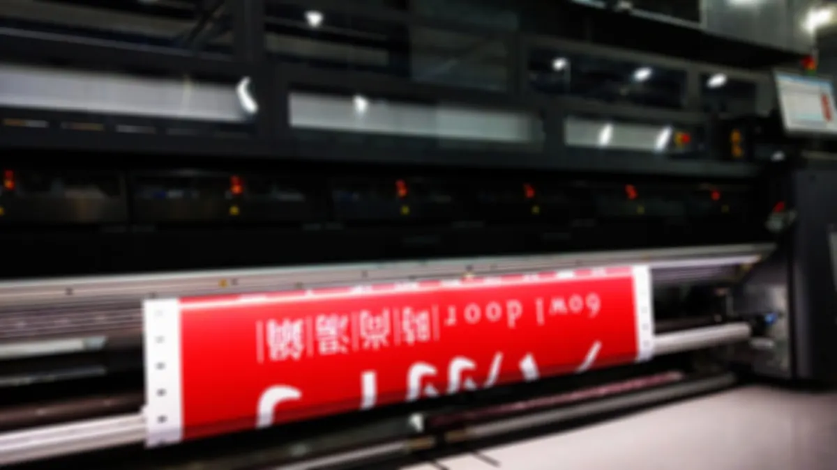 HP LATEX 3100 乳膠噴墨機正在輸出
